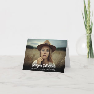 Faire-part Photo de remise de diplôme moderne gras   Nom du d