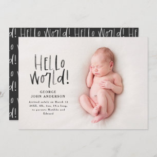 Faire-part Photo de typographie monochrome minimale moderne