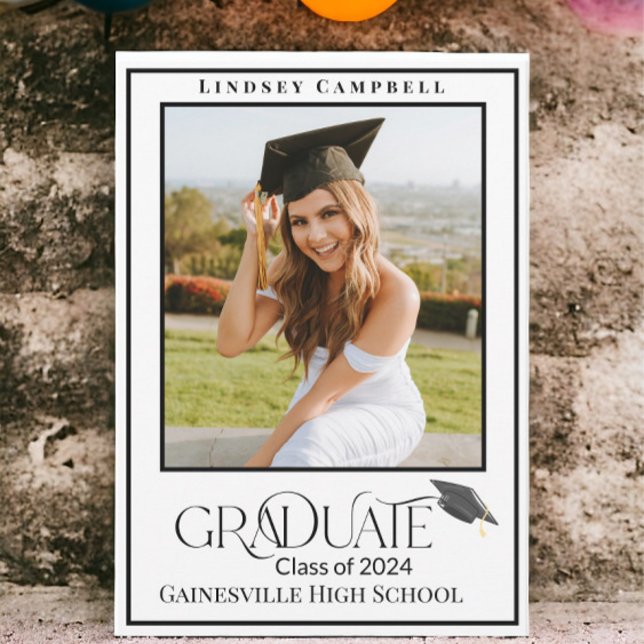 Faire-part photo des diplômés en typographie moder (Créateur téléchargé)