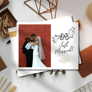 Faire-part photo Doodle Elopement moderne
