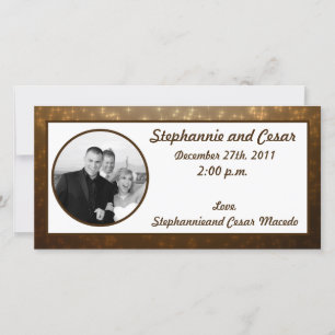 faire-part photo Fiançailles 4x8 Brown hiver