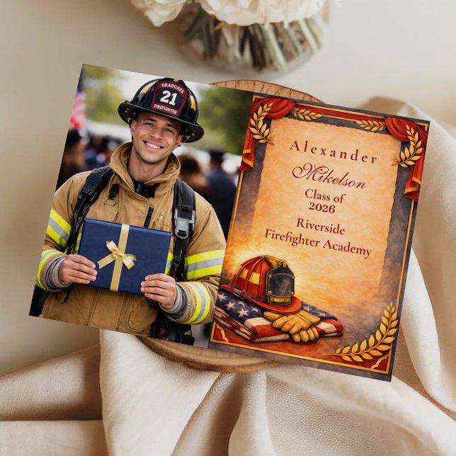 Faire-part Photo Fire Department Graduation (Créateur téléchargé)