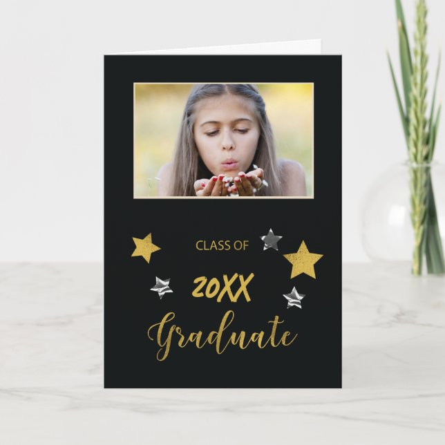Faire-part Photo Graduation 2020 Gold (Devant)