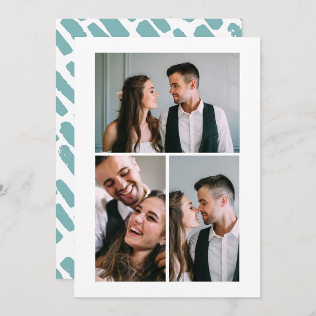 Faire-part photo Mariage trois (Devant / Derrière)