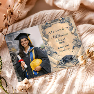 Faire-part Photo Mechanical Engineering Graduation Party