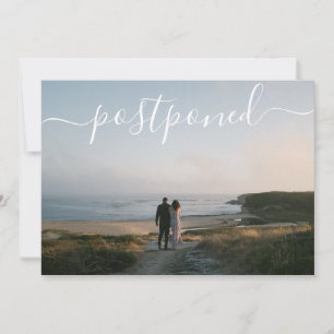 Faire-part Photo Minimaliste Report de Date de Mariage