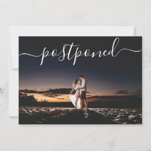 Faire-part Photo Minimaliste Report de Date de Mariage Change