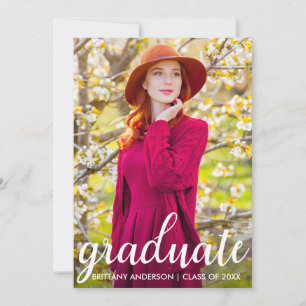 Faire-part photo moderne de graduation