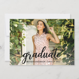 Faire-part Photo Moderne de la calligraphie tendance