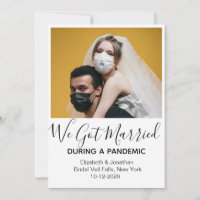 Photo moderne mariée pendant la Mariage pandémique