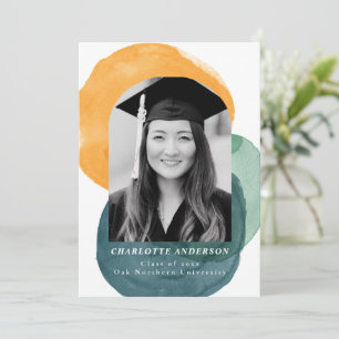 Faire-part Photo personnalisée Moderne Abstrait Graduation te