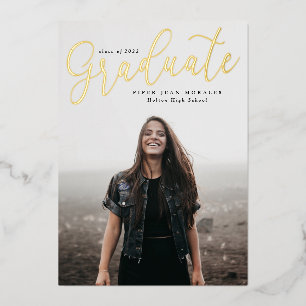 Faire-part photo pour diplômés de Foil scénarisé