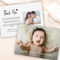 Photos de bébé Merci Coeur Naissance moderne