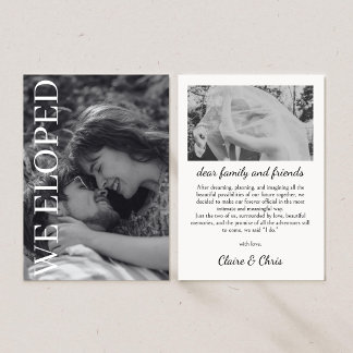 Faire-part Photos de mariage minimalistes calligraphiés pour