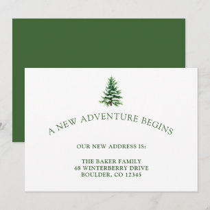 Faire-part Pine Tree Minimaliste Nouvelle Aventure Moving