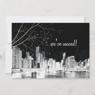 Faire-part PixDezines Chicago Lakeshore/Annonce de déménageme