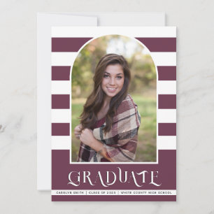 Faire-part Plum violet Classe de 2023 Arch photo graduation