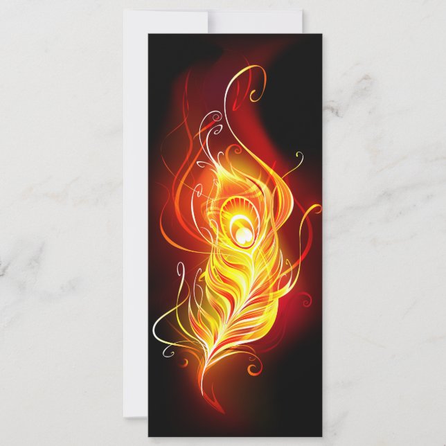 Faire-part Plumes de paquetage de feu (Devant)