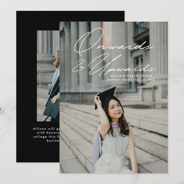 Faire-part Plus de 2 diplômes de photographie (Devant / Derrière)