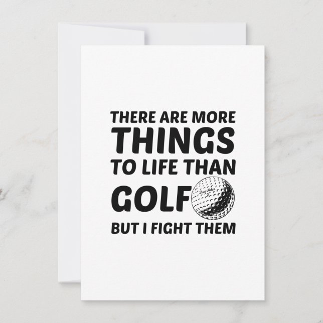 FAIRE-PART PLUS DE CHOSES À LA VIE QUE LE GOLF (Devant)