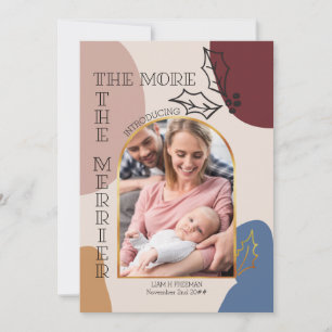 Faire-part Plus de photos Merrier 2 Holly et Formes naissance