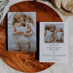 Faire-part Plus La Naissance De Fêtes Plus Merrier