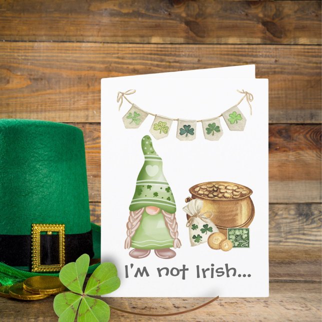 Faire-part Pot Gold Flirty Gnome Funny St Patrick Day Card (Créateur téléchargé)