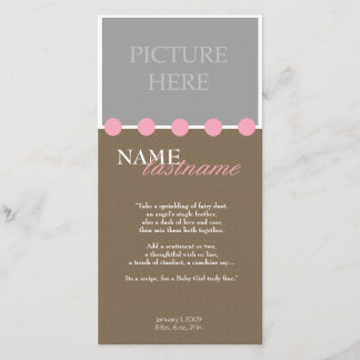 Faire-part Pots roses - Fille