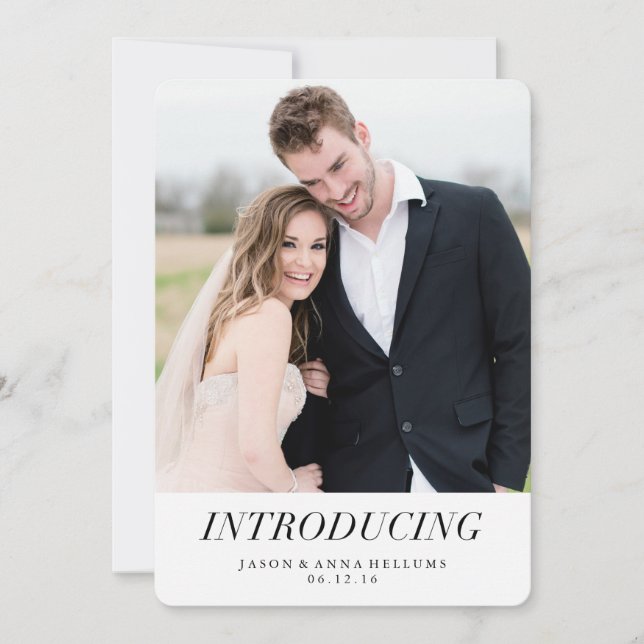 Faire-part Présentation | Annonces de Mariage photo moderne (Devant)
