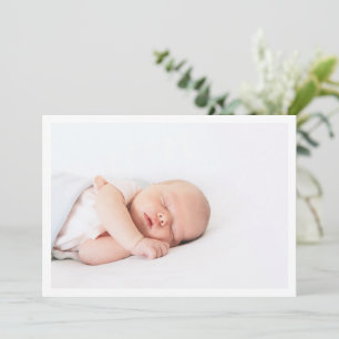 Faire-part Présentation de bébé photo naissance minimaliste m