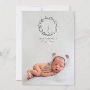 Faire-part Présentation de la photo de la branche dessinée à 