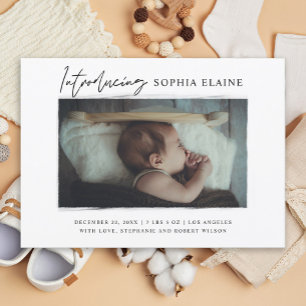 Faire-part Présentation de notre naissance photo de nouveau-n