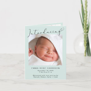 Faire-part Présentation de Photos Bébé Monnaie Naissance