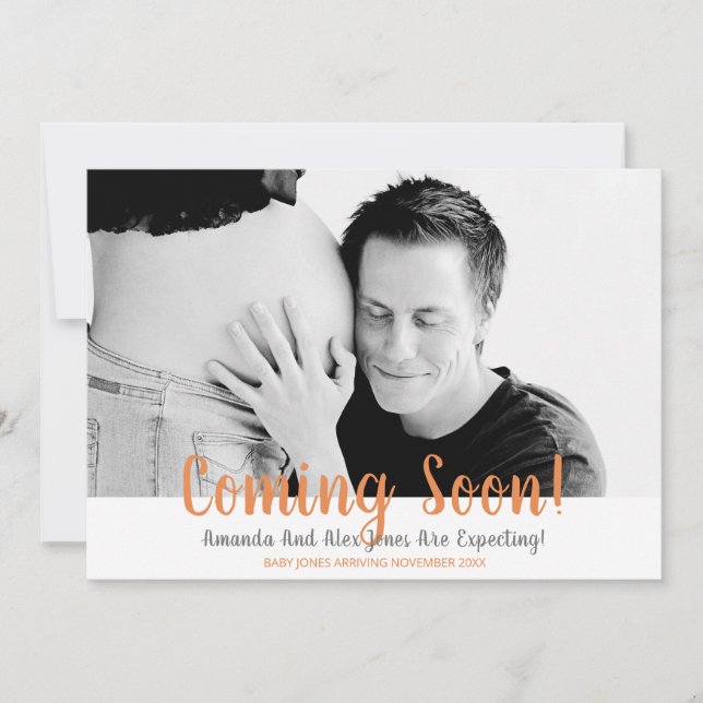 Faire-part Prochainement Grossesse Photo (Devant)