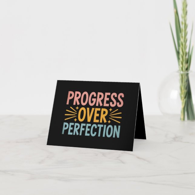 Faire-part Progrès de l'enseignant plutôt que la perfection R (Devant)