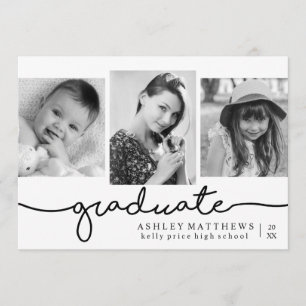 Faire-part Progression de l'âge, Annonces de graduation moder