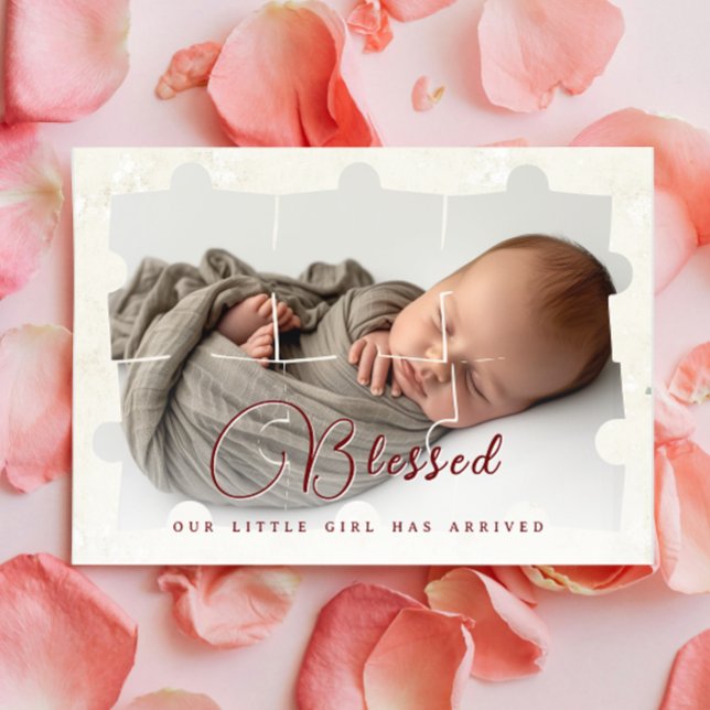 Faire-part Puzzle Collage bébé Photo annonces de naissance (Créateur téléchargé)