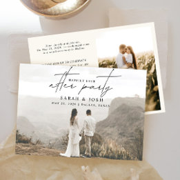 Faire-part QR Code Happy Ever Après 2 Photo Cream Mariage