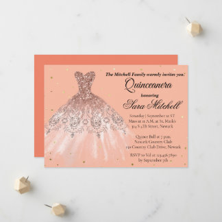 Faire-part Quinceanera Invitation, Birthday Invite for sweet
