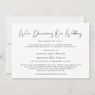 Faire-part Réduction de la taille de notre mariage Élégante c
