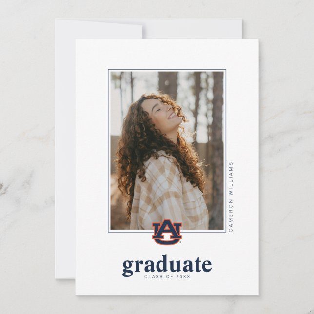 Faire-part Remise des diplômes de l'Université d'Auburn – Tig (Devant)