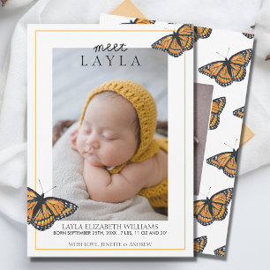 Faire-part Rencontrez Bébé Papillon Naissance
