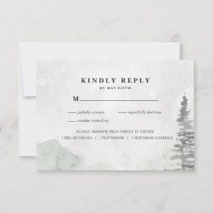 Faire-part Réponse RSVP de mariage minimaliste rustique   Pin