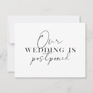 Faire-part Report de mariage Changement de plans moderne