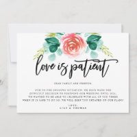 Report de mariage par amour patient