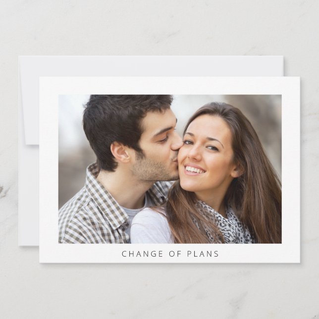 Faire-part Report Mariage photo Changement simple de plan (Devant)