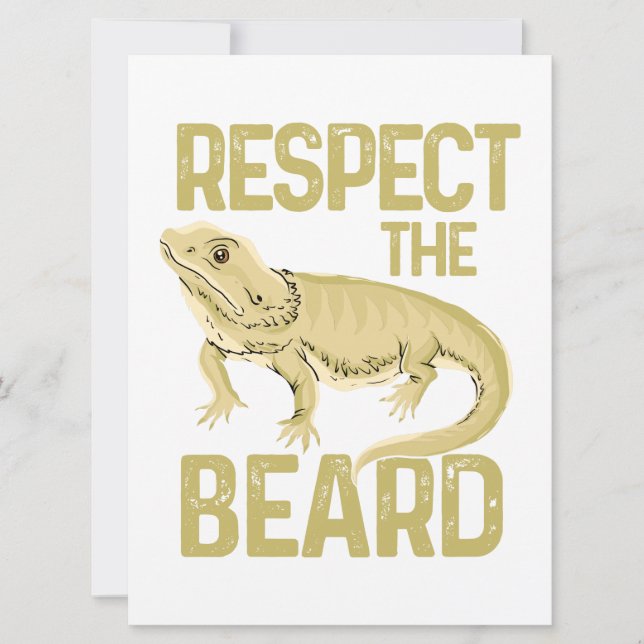 Faire-part Respectez L'Animal De Reptile De Dragon Porté Par  (Devant)