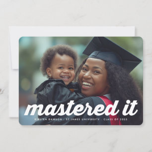 Faire-part RETRO moderne maîtrisé Il 2 Diplôme photo