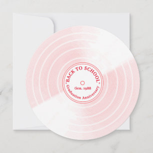 Faire-part Rétro style de plat artistique de disque vinyle