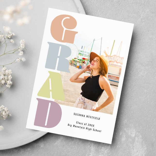 Faire-part Retro Super Pastel 2 - Diplôme photo (Créateur téléchargé)